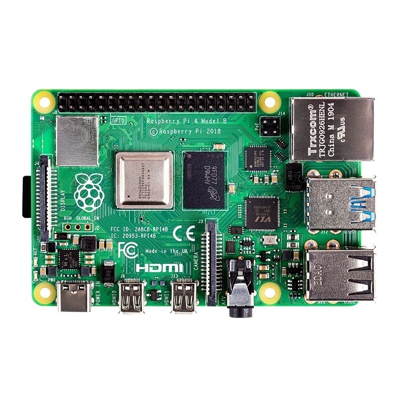 ยี่ห้อใหม่ Raspberry Pi 4 รุ่น B Raspberry Pi 4B 1G/2G/4G/8G บอร์ดพัฒนา AI การเขียนโปรแกรม Python su