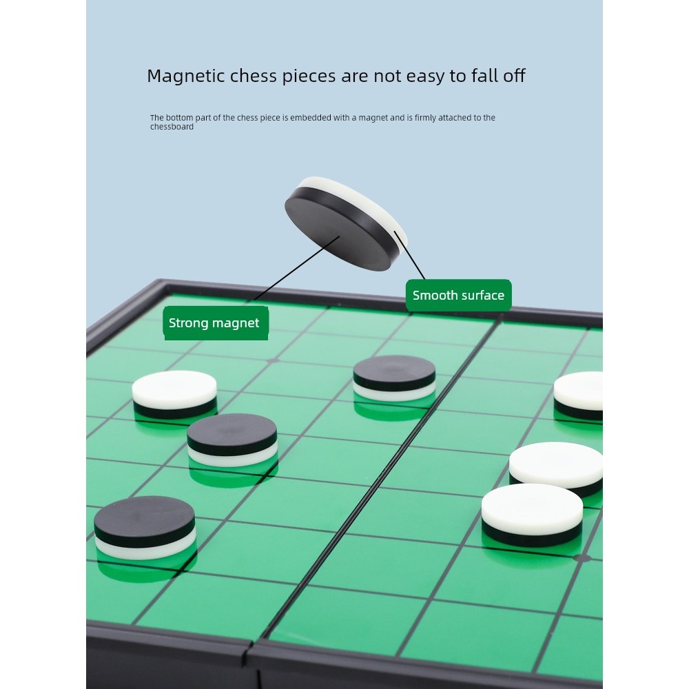 ตัวต่อ จิ๊กซอว์ แม่เหล็กพลิก Othello ของเล่นเพื่อการศึกษาสำหรับเด็กเล่นสองคนเกมกระดานสนุกย้อนกลับ Ot