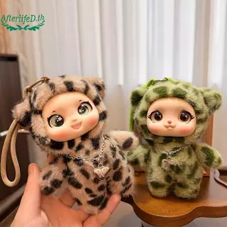 AF น่ารักการ์ตูนเสือดาว Series Big Eyes Face ตุ๊กตาตุ๊กตาจี้กระเป๋าเป้สะพายหลังตกแต่งของขวัญ A