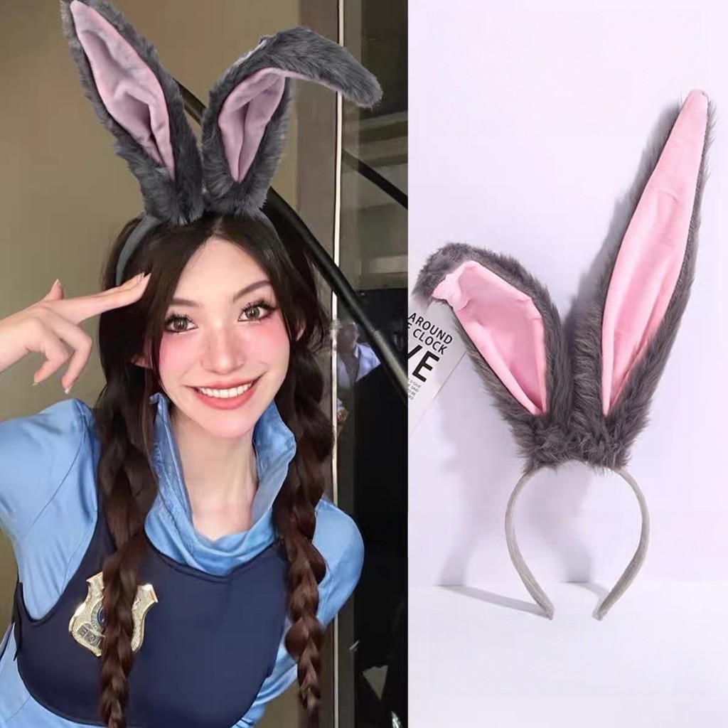 หูปลอมกระต่าย FURRY JUDY ZOOTOPIA พร้อมแถบคาดศีรษะ สำหรับคอสเพลย์และงานปาร์ตี้