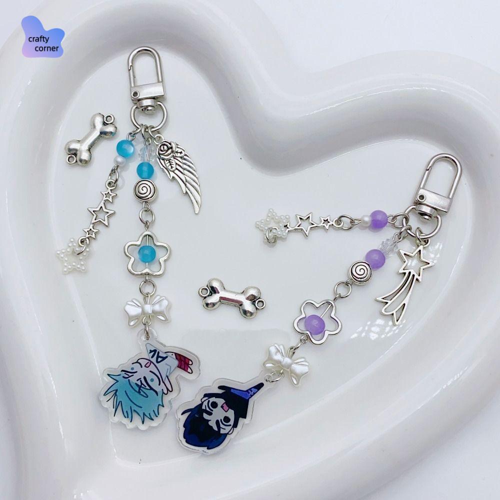 CRAFTYCORNER Till Ivan จี้,หัวใจโบว์อะนิเมะอุปกรณ์ต่อพ่วง Alien Stage พวงกุญแจ, แฟชั่นโทรศัพท์ Charm