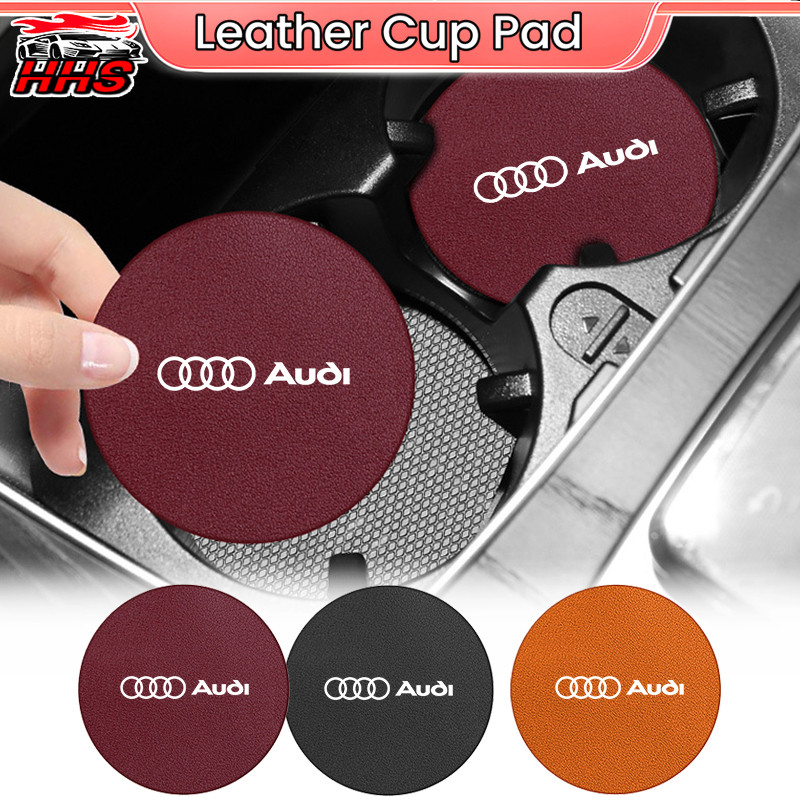 Audi รถ Coaster ถ้วยผู้ถือ Anti-Slip ยาง Pad ตกแต่ง Imprint โลโก้รถถ้วยน้ํา Pad สําหรับ Audi A3 8l 8