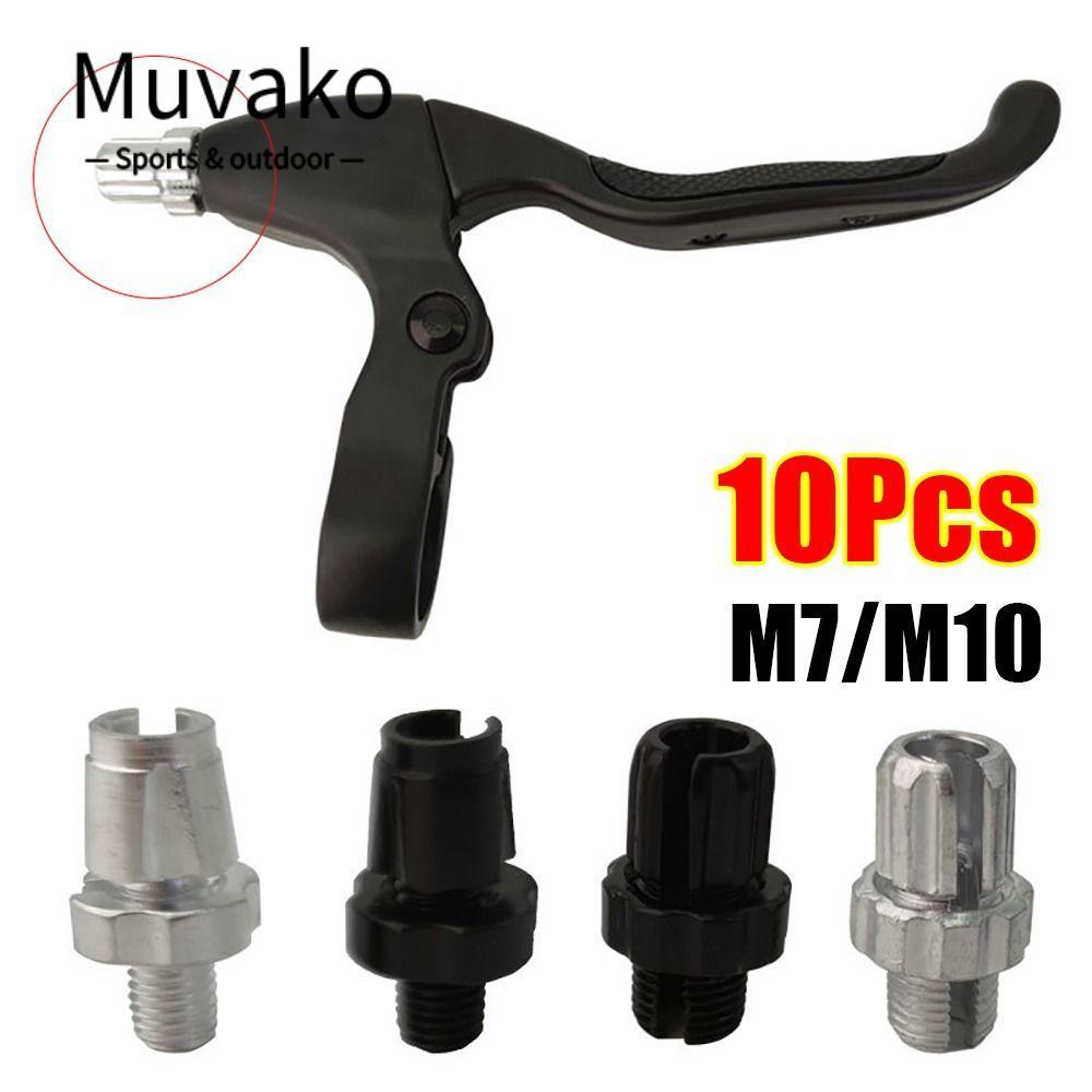 MUVAKO 10 ชิ้นสกรูเบรคสำหรับจักรยาน, อุปกรณ์ปรับตั้งเบรคและสายควบคุม, ทนทาน M7/M10