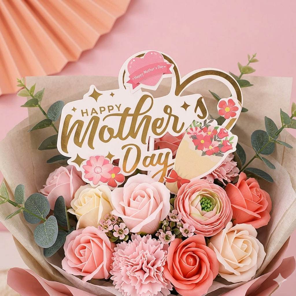 10 ชิ้น Mothers day Cake Topper / Mothers day Cake Topper Cupcake Bucket Decorative