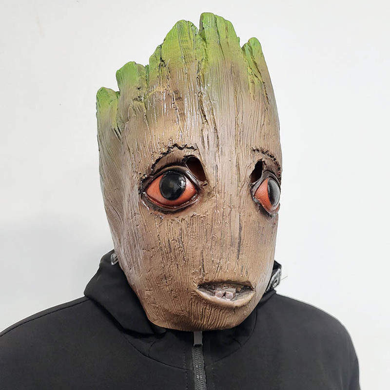 Groot Mask Galaxy Guard 2 Little Groot Groot Little Treeman อุปกรณ์ประกอบฉากหมวกฮาโลวีน