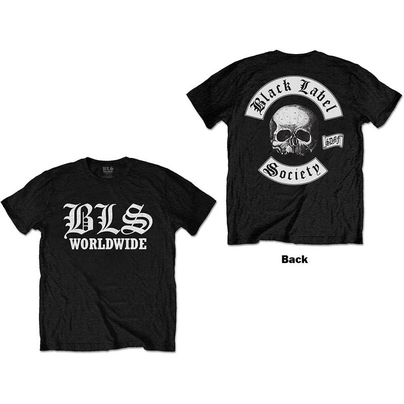 เสื้อยืด Black Label Society Worldwide Official Tee สำหรับผู้ชายและผู้หญิง แฟชั่นสตรีท สปอร์ต แขนสั้น ผ้าฝ้าย สไตล์ฮิปฮอ