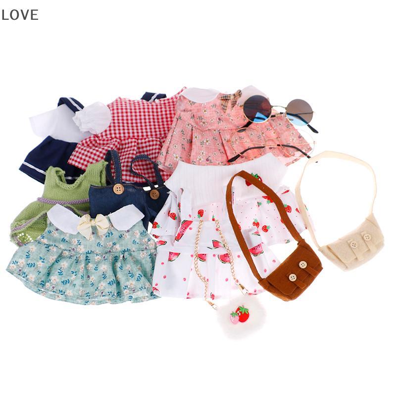 [JJCW] 1PC Doll Clothes Dress Glasses Bags for 30cm Du Plush Dolls Accessories QQW