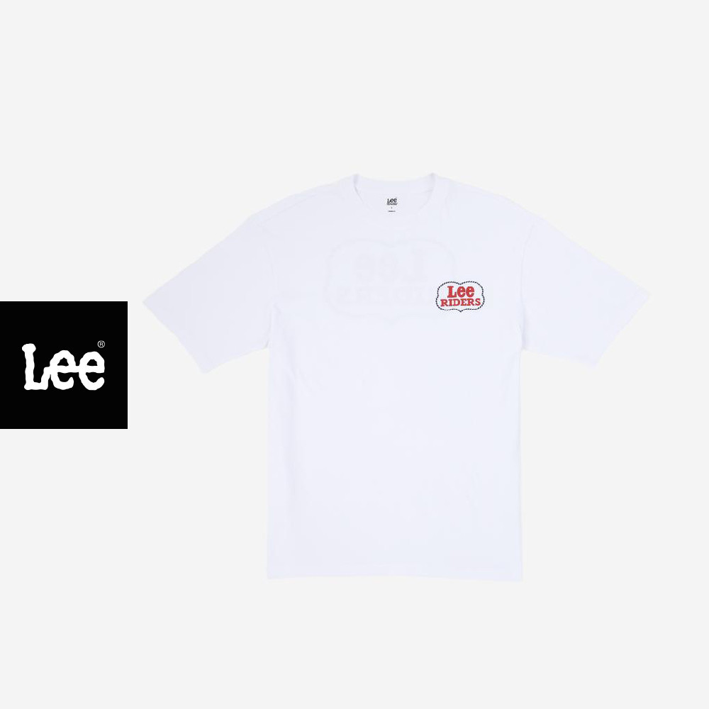 LEE เสื้อยืดแขนสั้นผู้ชาย คอลเลคชั่น Lee Riders ทรง Loose รุ่น LE S425MTSSN66 สีขาว