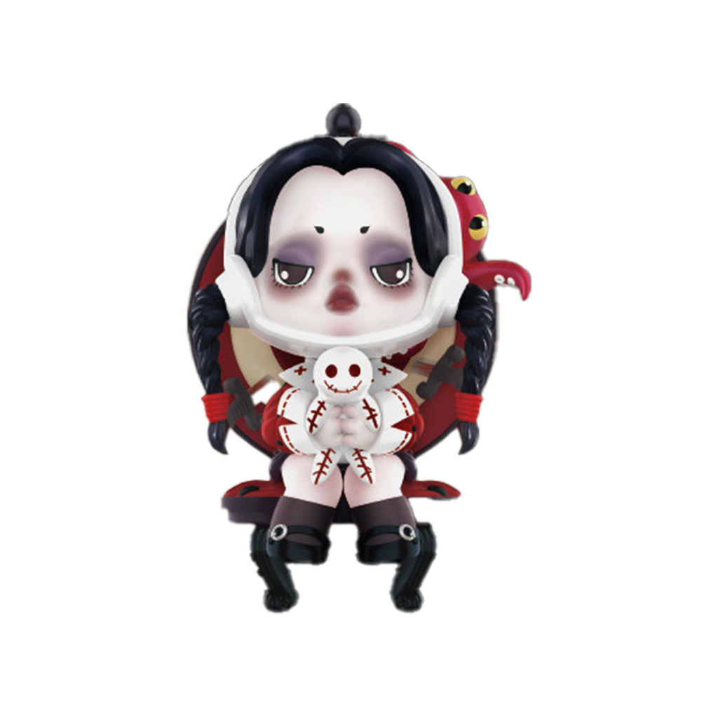 [ลับ] POPMART SKULLPANDA Adams Family Series เครื่องประดับอินเทรนด์เล่นรูปปริศนากล่องของขวัญ