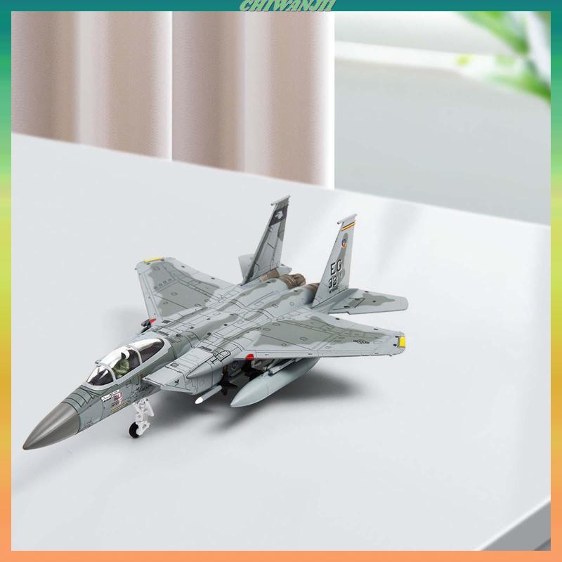 [เท่าไหร่1] 1/100 Miniature F-15 Plane Model Fighter Model สําหรับ Cafe Office Desktop