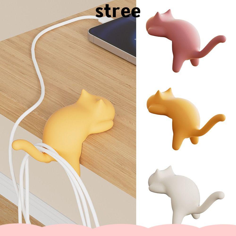 STREE Cat School Bag Hook, Multifunctional Portable Bag Hook, Punch-free Seamless Bag Organizer Hold
