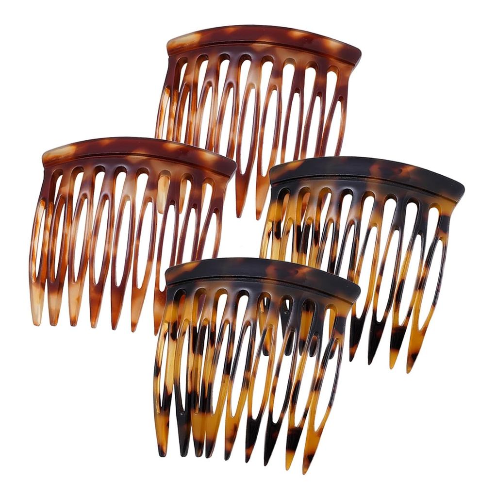 Hair Side Combs - Small French Side Hair Comb Clips for Women Decorative French Twist Hair Styling A