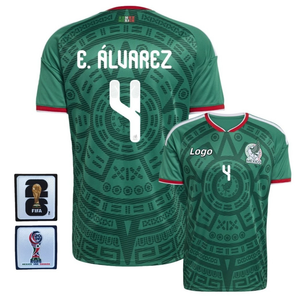 Fans Edition Mexico 26/27 เสื้อยืดเสื้อฟุตบอลแขนสั้นผู้ชาย Mexico Home