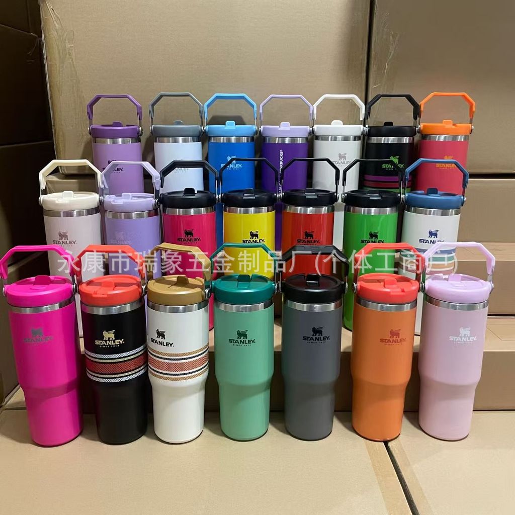 ขายส่งขายร้อน Stanley Stanley 30oz ถ้วยเก็บความร้อน 304 สแตนเลสแบบพกพาพับฟางถ้วยน้ํารถ X2JI
