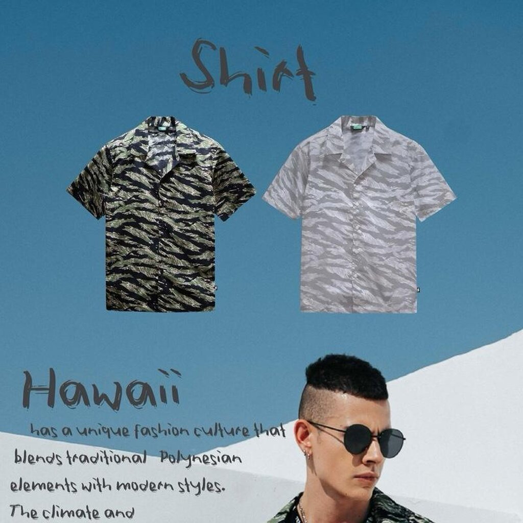 เสื้อฮาวาย 7ᵗʰ Street Hawaii Cotton100% ผ้านุ่ม เบา ใส่สบายที่สามารถสวมใส่ได้ทุกวัน รุ่น(HS-SOB) Clothing Man