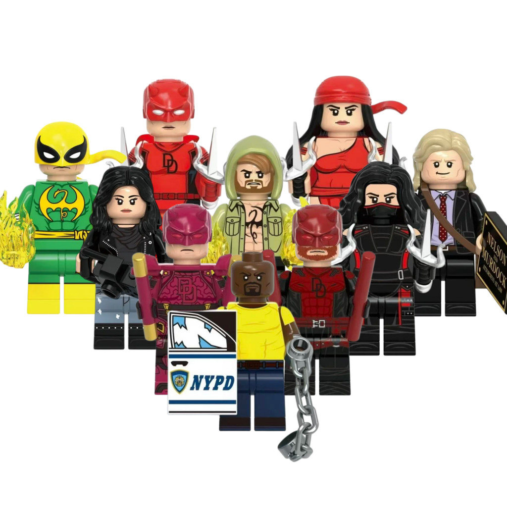 Superhero Action Figure Marvel Rivals Daredevil Elektra Luke Cage Iron Fist Foggy Nelson Jessica Jon
