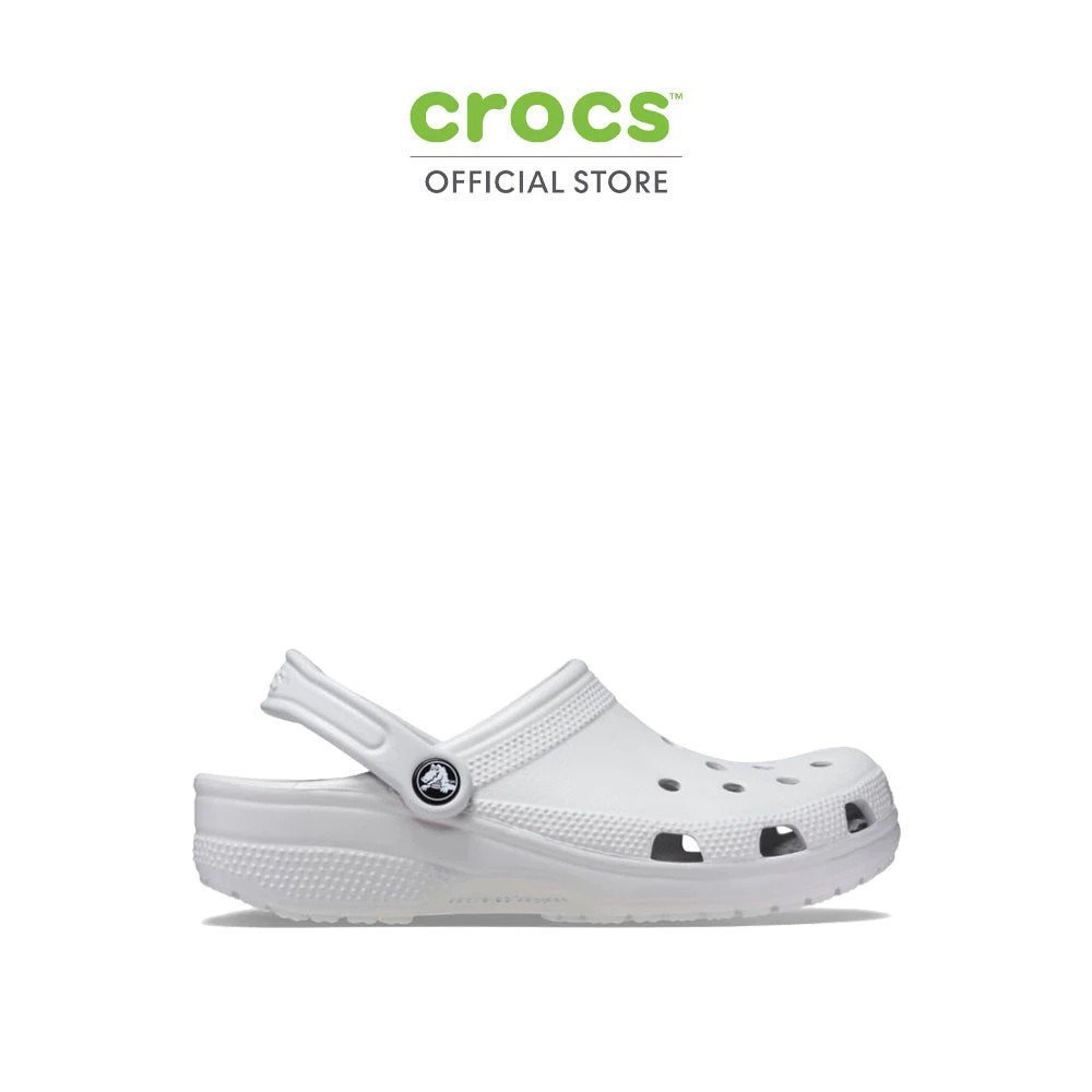 CROCS ของแท้CROCS Classic Clog รองเท้าลําลองสําหรับผู้ใหญ่ รองเท้าแตะ Unisex 10001-100 - สีเทา/ดํา