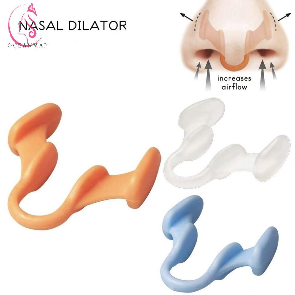 OCEANMAP คลิปจมูกนอน, ปลั๊กจมูกป้องกันการนอนกรนขนาดเล็กระบายอากาศได้, ปรับปรุงการนอนหลับคุณภาพยืดสบายซิลิโคน Nostrail Dilator สั้นของลมหายใจ