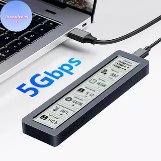 EARLYPTOND M2 SSD กรณี NVMe SATA Dual Protocol 10Gbps พร้อมจอแสดงผลหน้าจออัจฉริยะดิจิตอล USB3.2 Gen2 ประเภท C Disk กล่อง M.2 SSD Enclosure TH