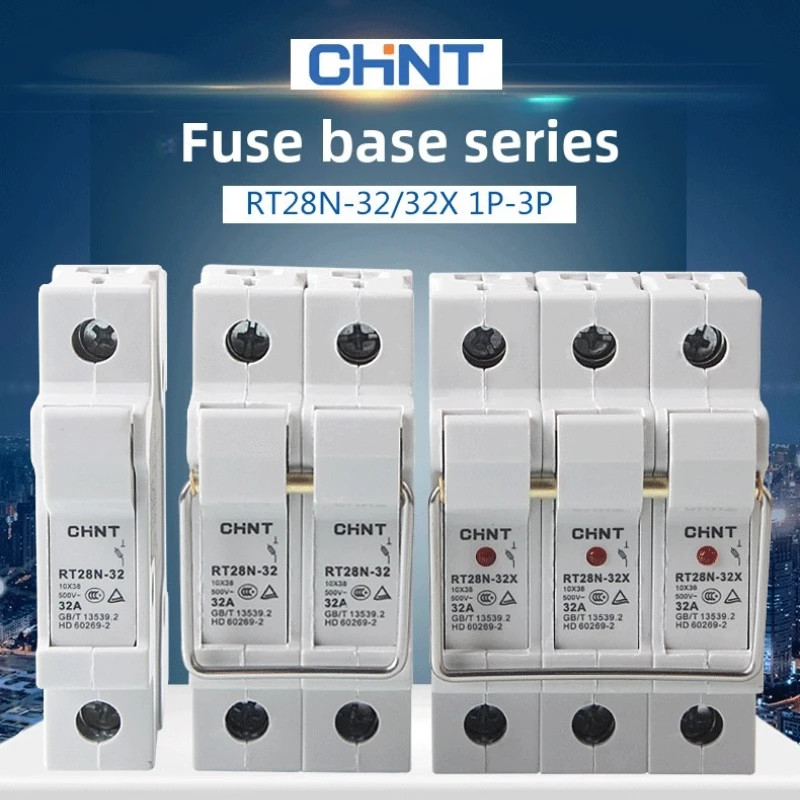 Chnt CHINT ฟิวส์ฐานผู้ถือ Core RT28N-32 RT28N-32X RT28-63 R015 R016 16A 20A 25A 32A 40A 50A 63A ตัวต้านทานผู้ถือฟิวส์