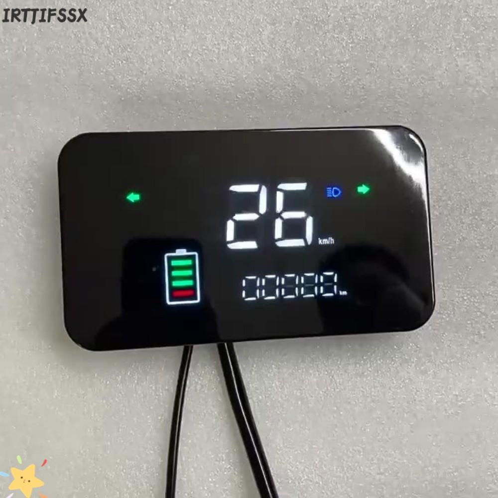 หน้าจอมาตรวัดความเร็ว IRTJIFSSX, 48V 60V 72V พลาสติกรถยนต์ไฟฟ้าจอแสดงผล LED, Creative กันน้ําดิจิตอล Multi-Voltage Instrument แผงควบคุม Universal