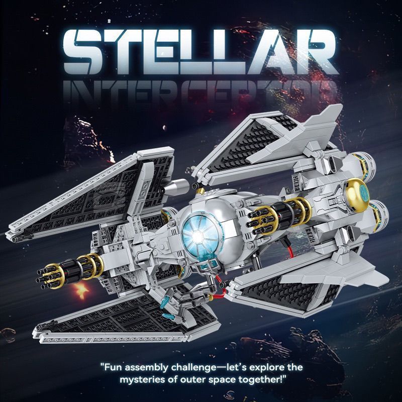 Clearance ประกอบบล็อกอาคาร 98001 Star Wars Titanium Interceptor-Republic Gunship Building Block กล่อ