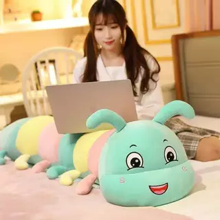 🐛 ตุ๊กตาหนอนผีเสื้อขนนุ่ม หมอนยาวน่ากอด ของขวัญสาวๆ