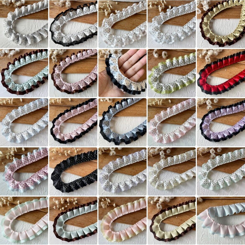 [a variety of collection] small red book with the same bag hanging with double wave point fold lace accessories handmade diy material pain plate ribbon hair accessories card set decoration