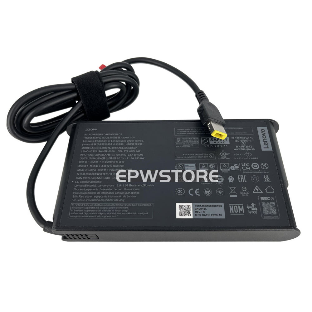 Slim Tip 230W AC Adapter Charger สําหรับ Lenovo LOQ 16 15 16IRH8 15IRH8 แหล่งจ่ายไฟ