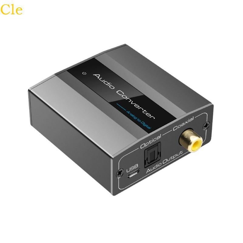 Cle Analog เป็นตัวแปลงดิจิตอล RCA เป็นออปติคัลพร้อมสายเคเบิลออปติคอลอะแดปเตอร์ Digital Toslink- และ 