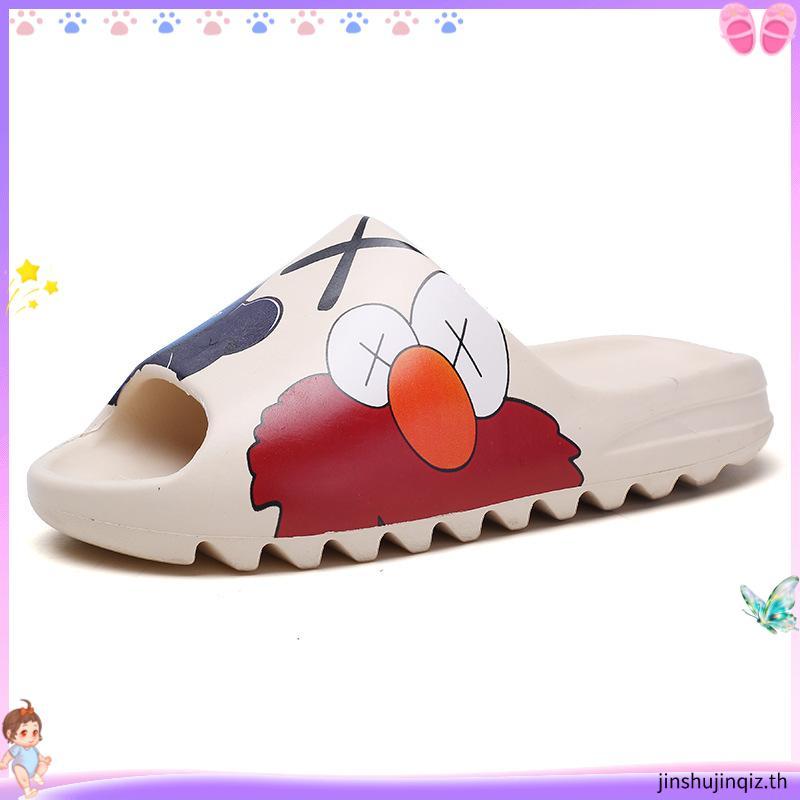 Yeezy รองเท้าแตะลําลองสําหรับเด็กลายการ์ตูนสิงโต Spongebob Seasamestreet Size Eu31-38