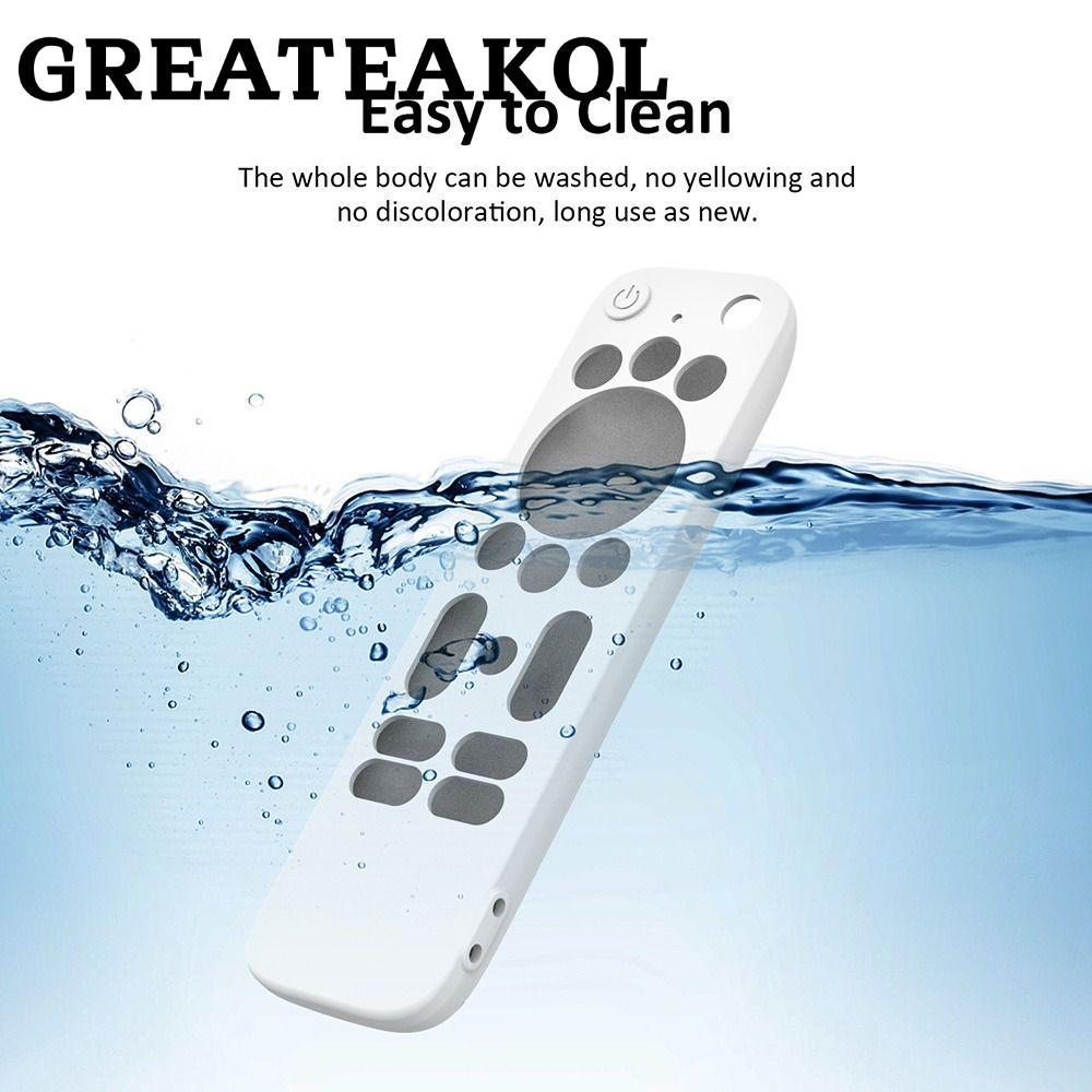 GREATESKOL TV Stick Cover, ซิลิโคนกันกระแทกรีโมทคอนโทรล, แฟชั่นป้องกันสีธรรมดาตัวป้องกันระยะไกลสําหร