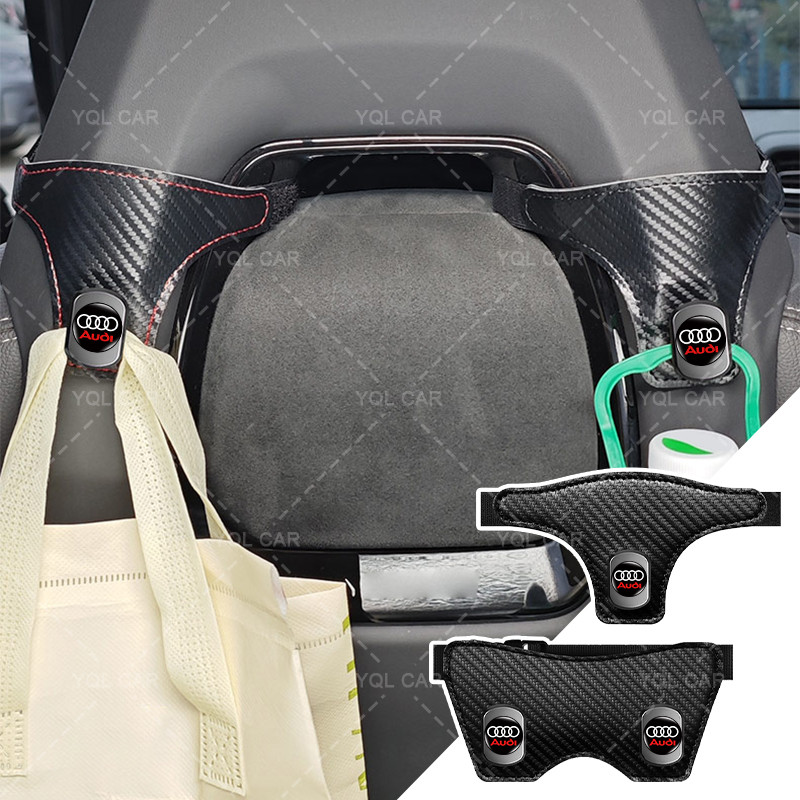 1/2pcs รถที่นั่งโลหะ Double Hook รถพนักพิงสําหรับ Audi A4 B8 A3 8P 8V S3 A5 A6 S6 C6 Q5 A8 R8 B6 B8 