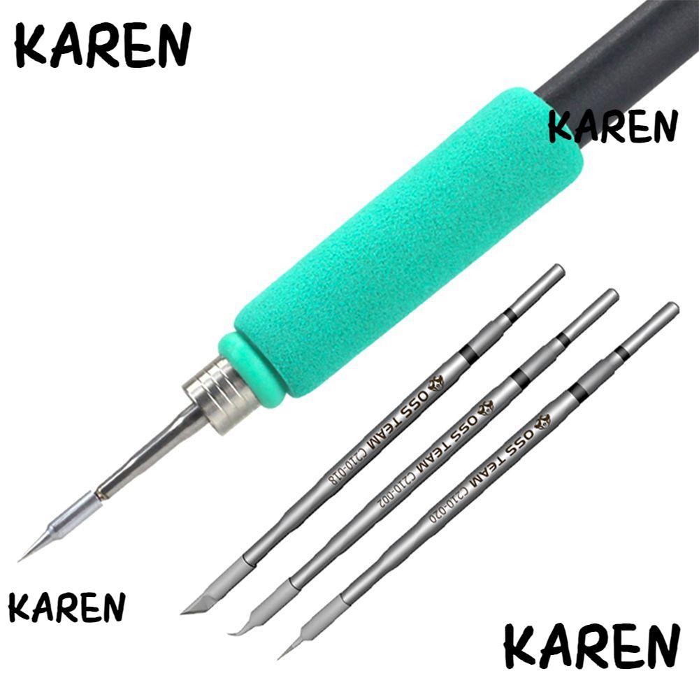 KARENGOODS C210 หัวแร้งไฟฟ้าเคล็ดลับสําหรับ T26 T26D สถานีบัดกรี T210 Handle ทนทานเครื่องมือเชื่อม