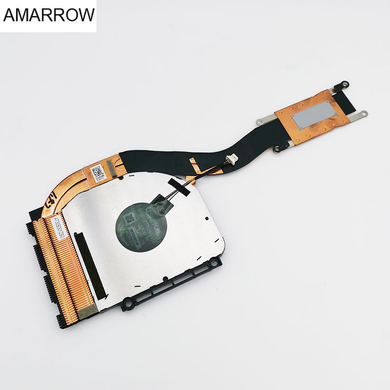 พัดลมระบายความร้อน CPU แล็ปท็อปสําหรับ Dell Latitude 7420 E7420 P135G P135G001 00WR96 ฮีทซิงค์ระบายความร้อนหม้อน้ําทองเหลือง