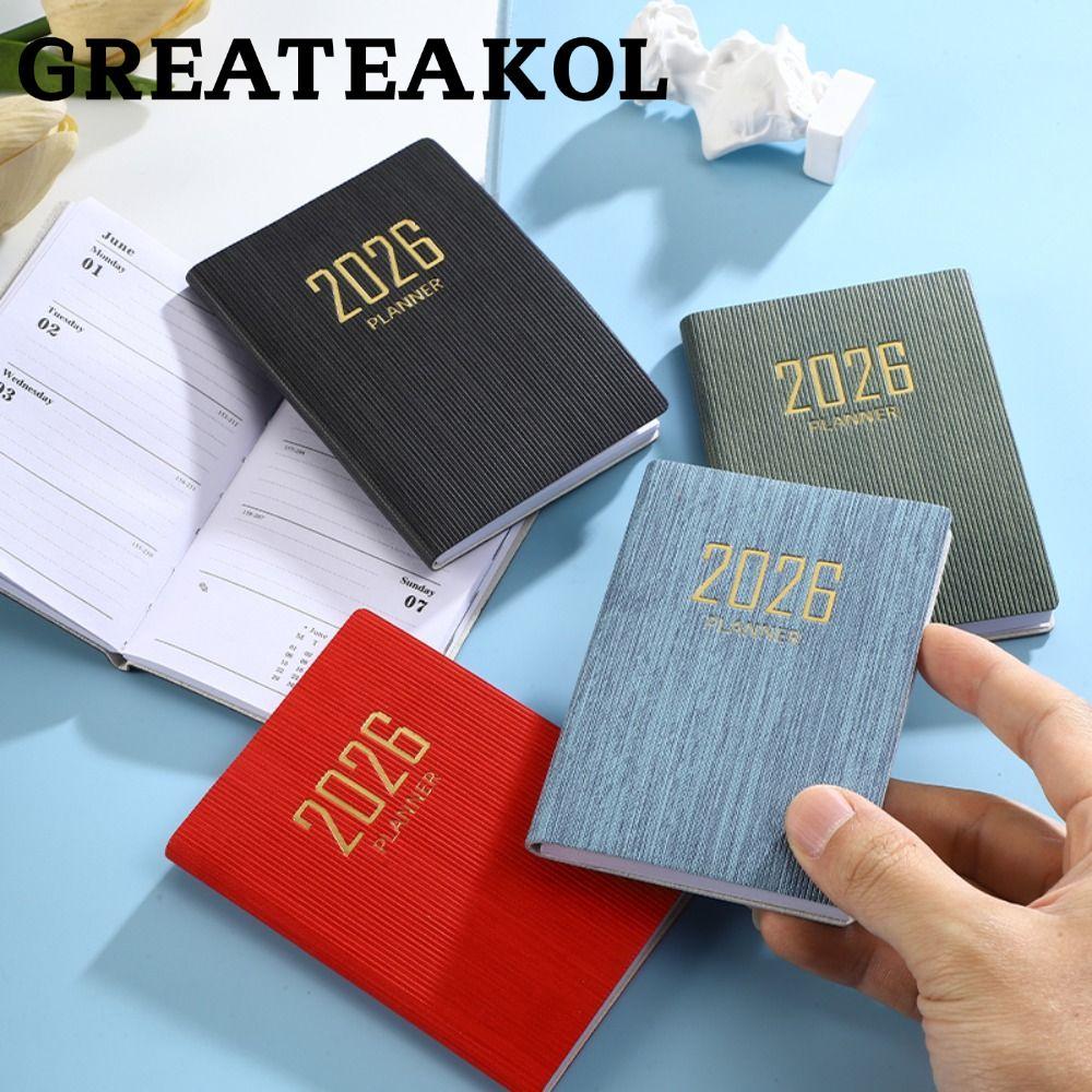 GREATESKOL หนังสือนัดหมาย A7 Pocket 2026 Agenda Book, Mini with Calendar Notebooks Students