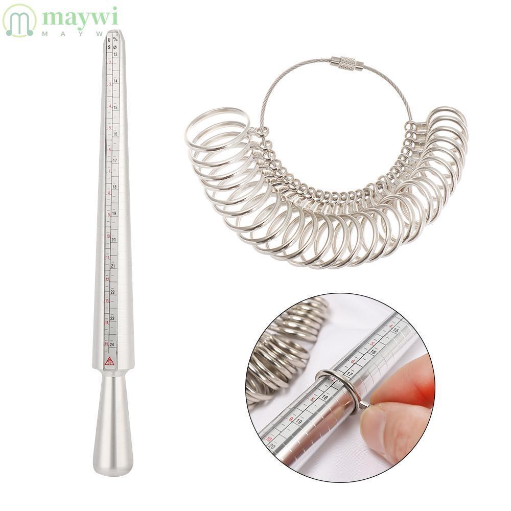 MAYWI ที่วัดขนาดแหวน เกจวัดขนาดนิ้ว แกนวัดขนาดนิ้ว แท่งวัดขนาดนิ้ว