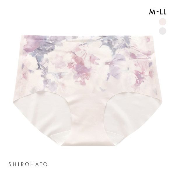 SHIROHATO กางเกงในไร้ขอบ ลายดอกไม้ ผ้ายืด (ขนาด M-LL)(B40559S)(ส่งตรงจากญี่ปุ่น)1