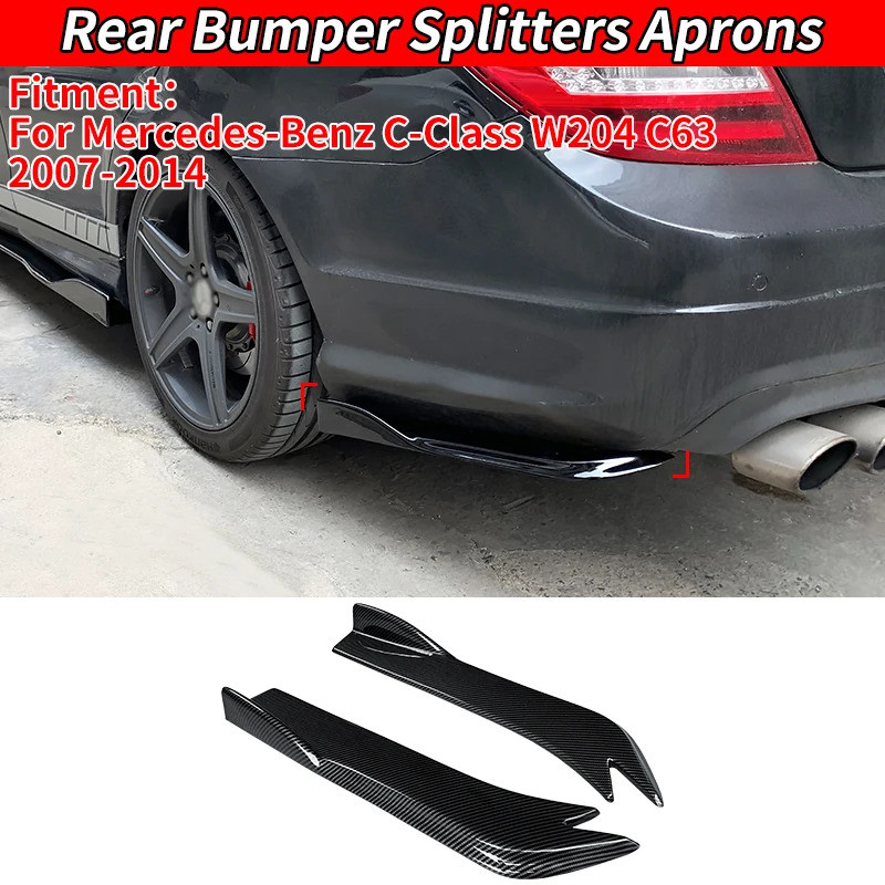 สําหรับ Mercedes-Benz C-Class W204 C63 2007-2014 ด้านหลังกันชน Splitters รถ Trunk Lip สปอยเลอร์ Cana