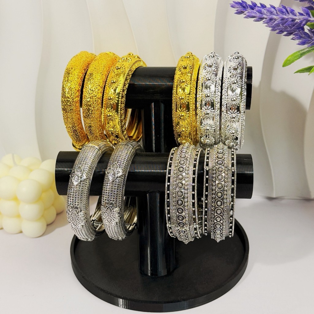 พร้อมส่ง กำไลข้อมือลายไทยสุดวิจิตร งานแกะสลักหรูคลาสสิก เหมาะกับงานสำคัญ ใส่ได้ทุกเทศกาล