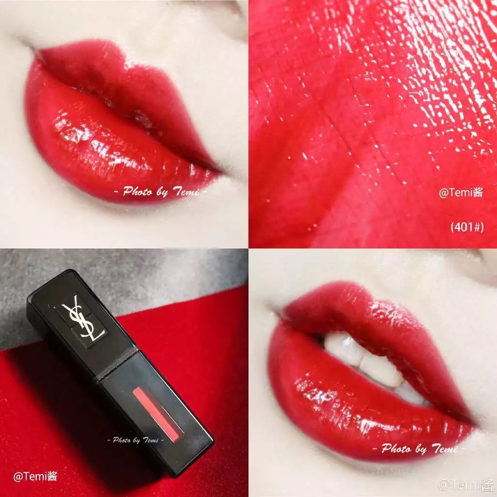 Ysl Lip Glaze 416 Saint Laurent ลิปสติกหลอดสีดํา 401 Wilds 409 407 กระจก 12 ตัดชายสี Water Gloss หญิ