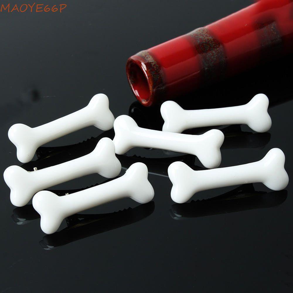 MAOYE66P Hairpin แฟชั่น Charm สาวผู้หญิง 2 ชิ้น/แพ็คสุนัข Bone Design Punk Headwear