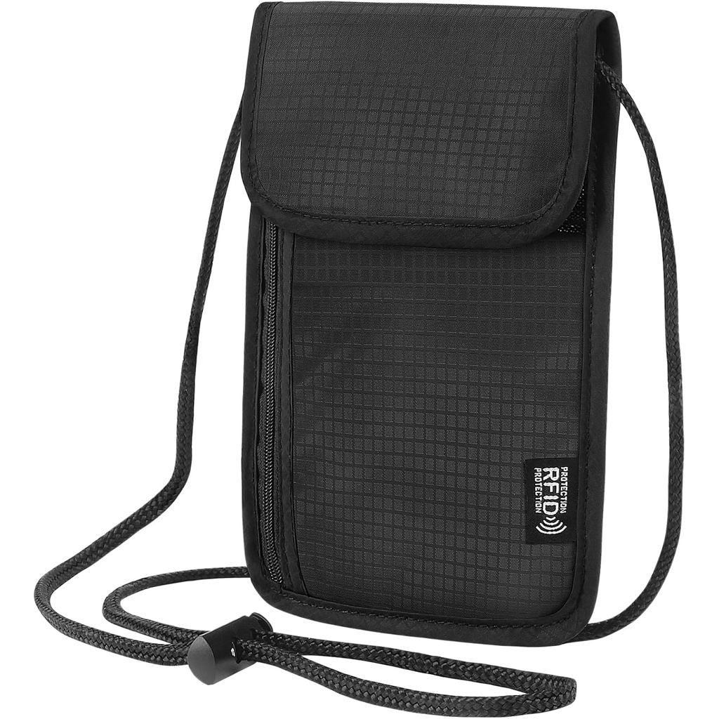 5.5 "L x 7.9 "W Travel Neck Wallet, RFID Blocking Passport Holder,ความปลอดภัยน้ําหนักเบาหนังสือเดินท