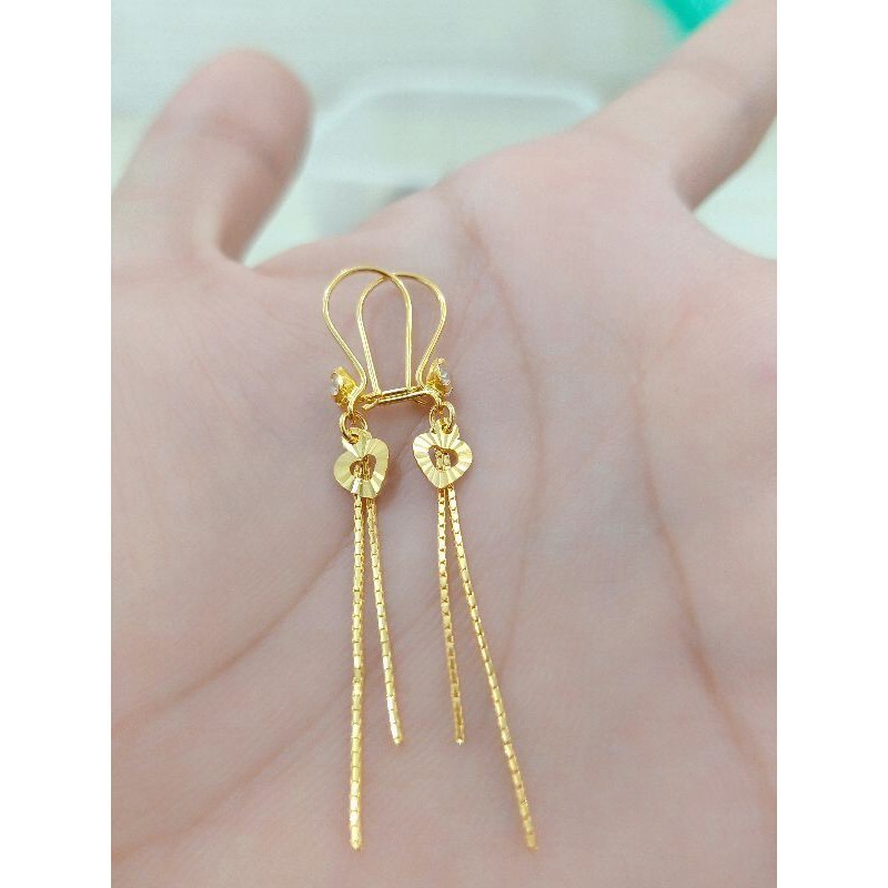 NEW STYLE love bolong ต่างหูทอง เรียบหรู สวย กันสนิม ไม่ซีดจางง่าย สีทอง 24K NEW AND BEST-SELLING ES