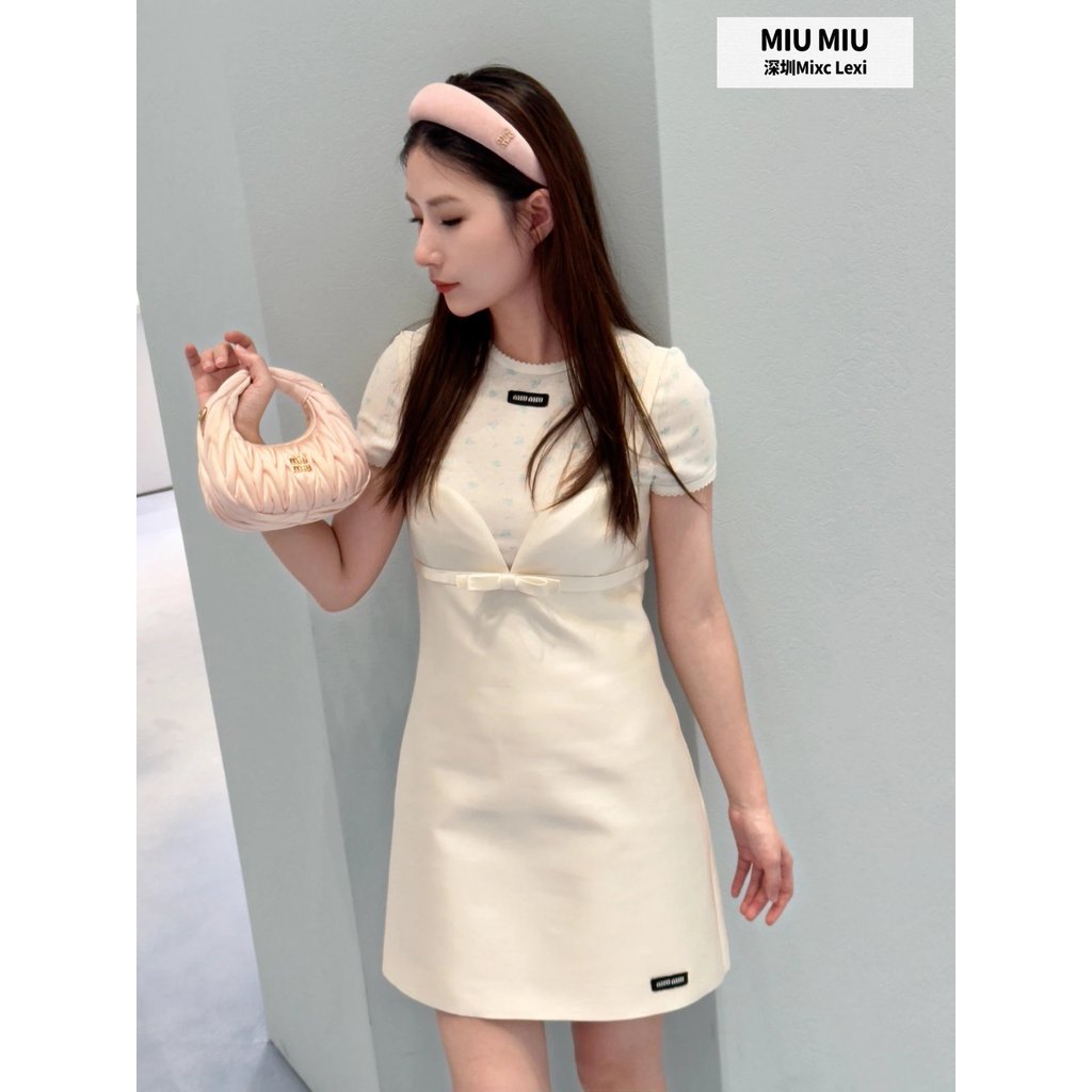 [Mumu.St] Miumi * Bow White Sling Dress Three Standards All