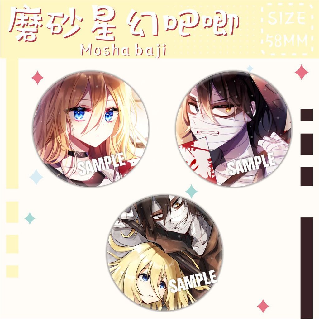 Bar Badge Killing Angel Regel AngelsofDeath Anime Tinplate เข็มกลัดกระเป๋าจี้