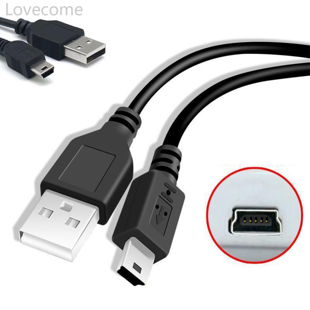Lovecome สาย USB 0.8/0.5M V3 ชาย Mini B 5 Pin T พอร์ต MiniUSB สําหรับอุปกรณ์ MP3 MP4 กล้องโทรศัพท์มื