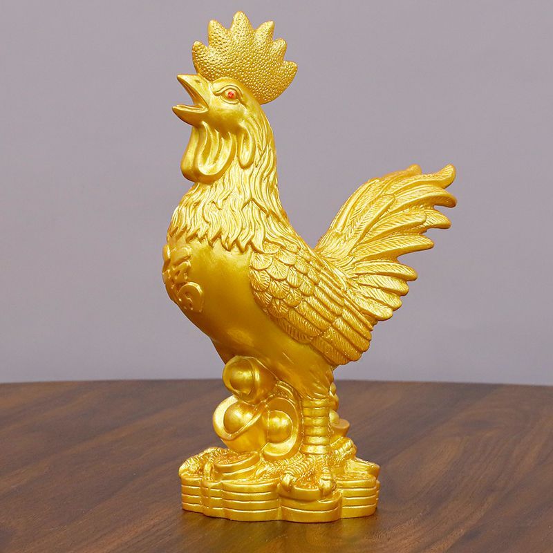 Golden Rooster เครื่องประดับ Lucky ไก่จําลอง Big Rooster Ruyi เหล็ก Rooster Ingot ห้องนั่งเล่นตกแต่ง