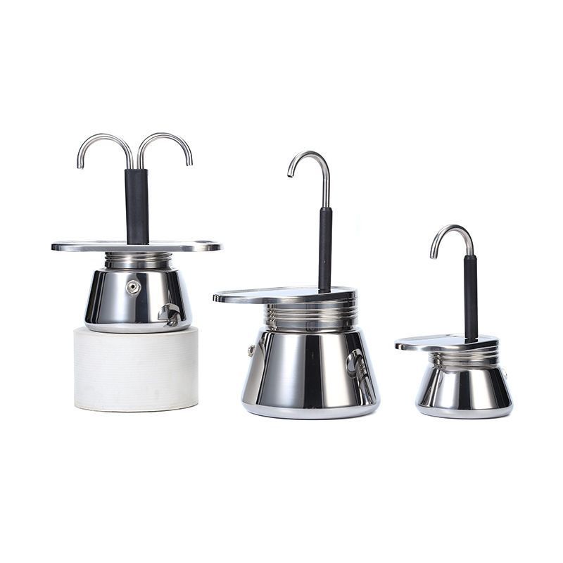 [จัดส่งด่วน] Outdoor Bnorsy Stainless Steel Moka Pot อิตาเลี่ยน DIY Catheter Coffee Pot Outdoor Camp