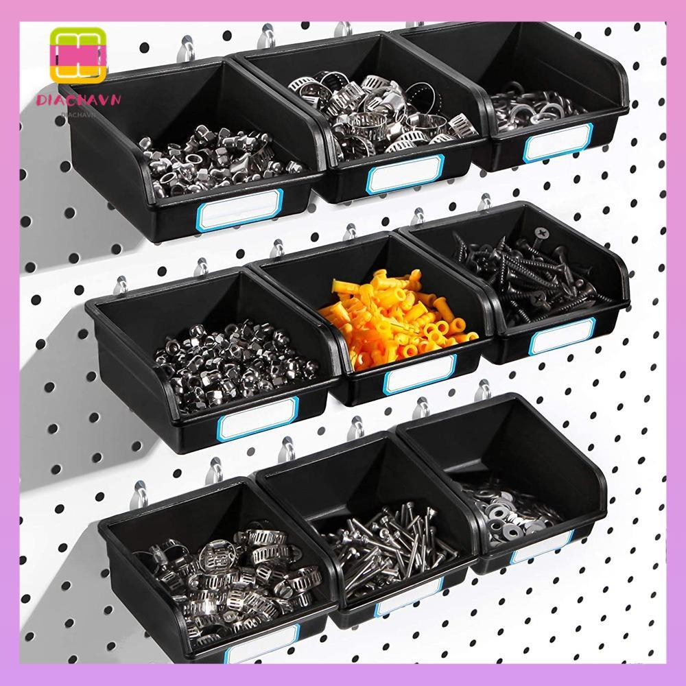 DICHAVN 1/6 Set Hooks Assortment Cups Office Workshop Pegboard Box